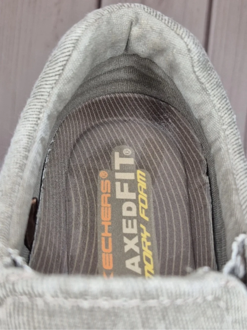 Skechers Men's Size 12 Relaxed Fit Expected Avillo Slip-On Shoes Khaki Canvas